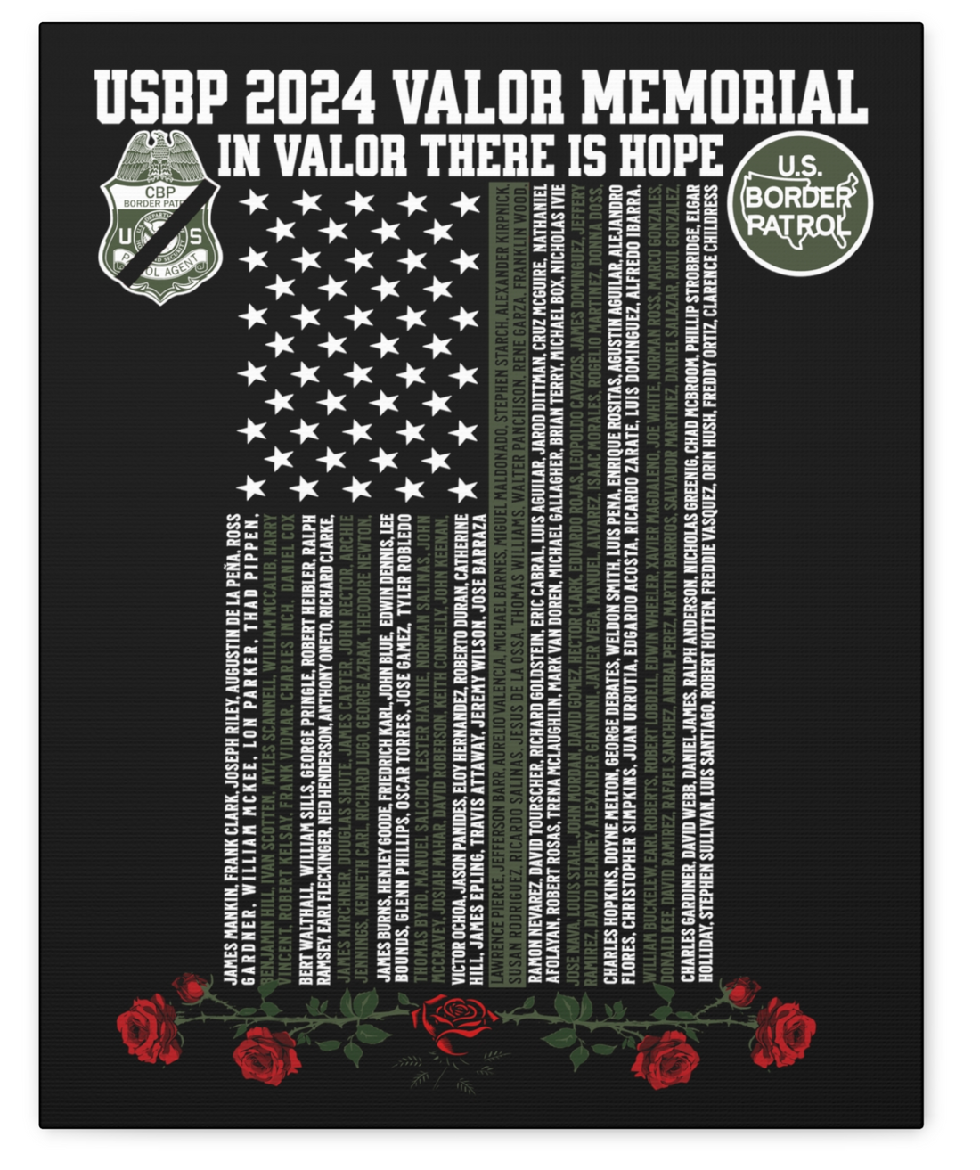 Honoring Our Fallen Heroes: The U.S. Border Patrol 2024 Valor Memorial Design