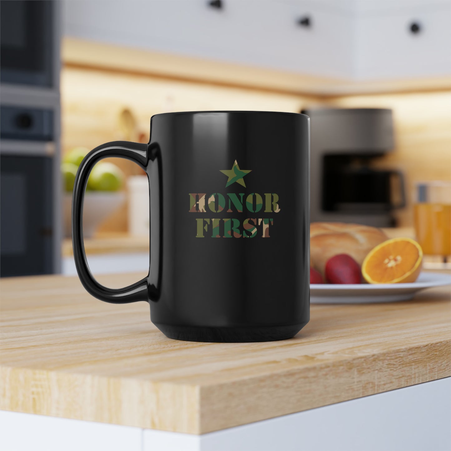 Border Patrol Honor First Camo Black Mug 6