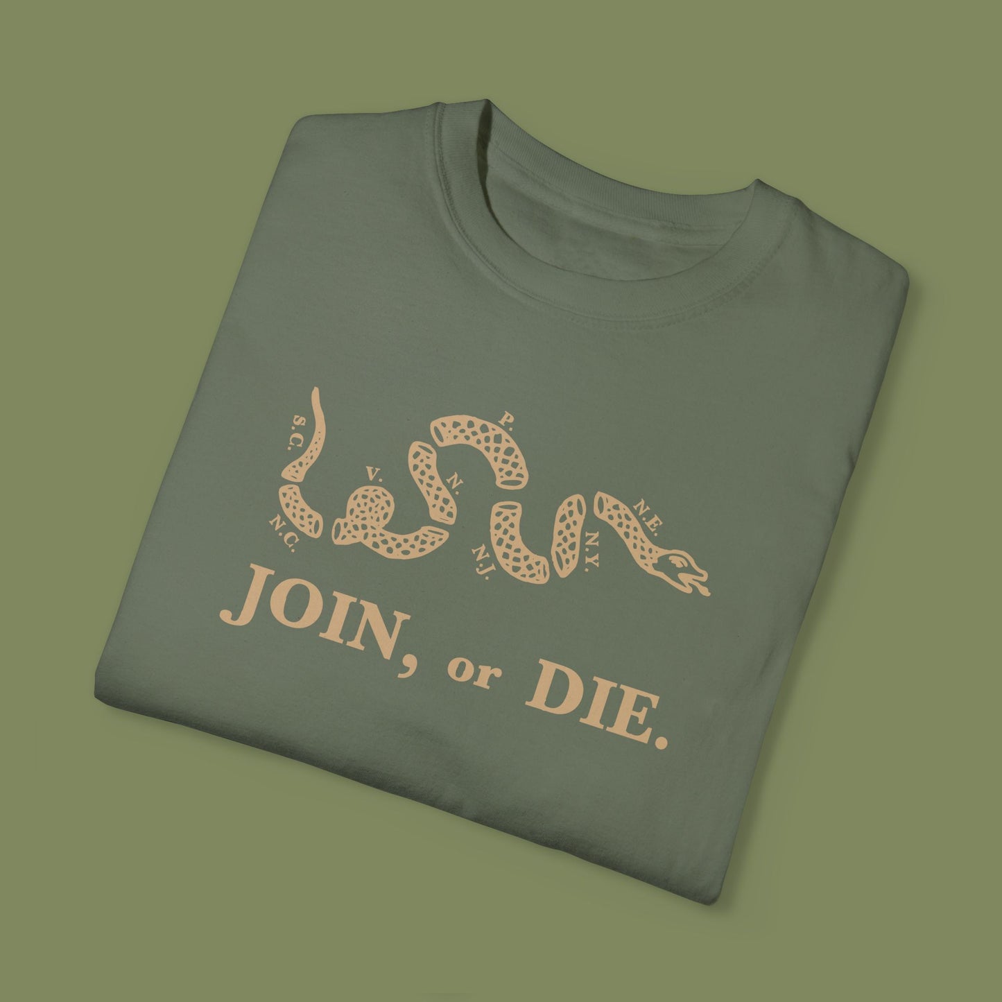 Join or Die Patriotic T-Shirt by Vint Hill Designs