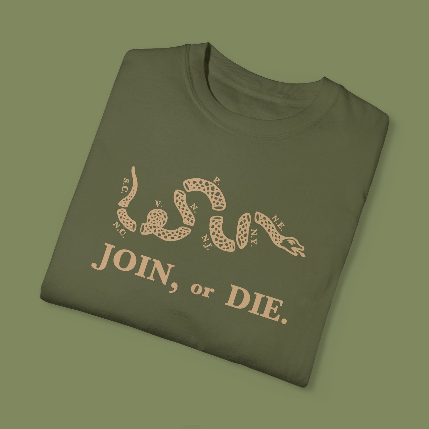 Join or Die Patriotic T-Shirt by Vint Hill Designs