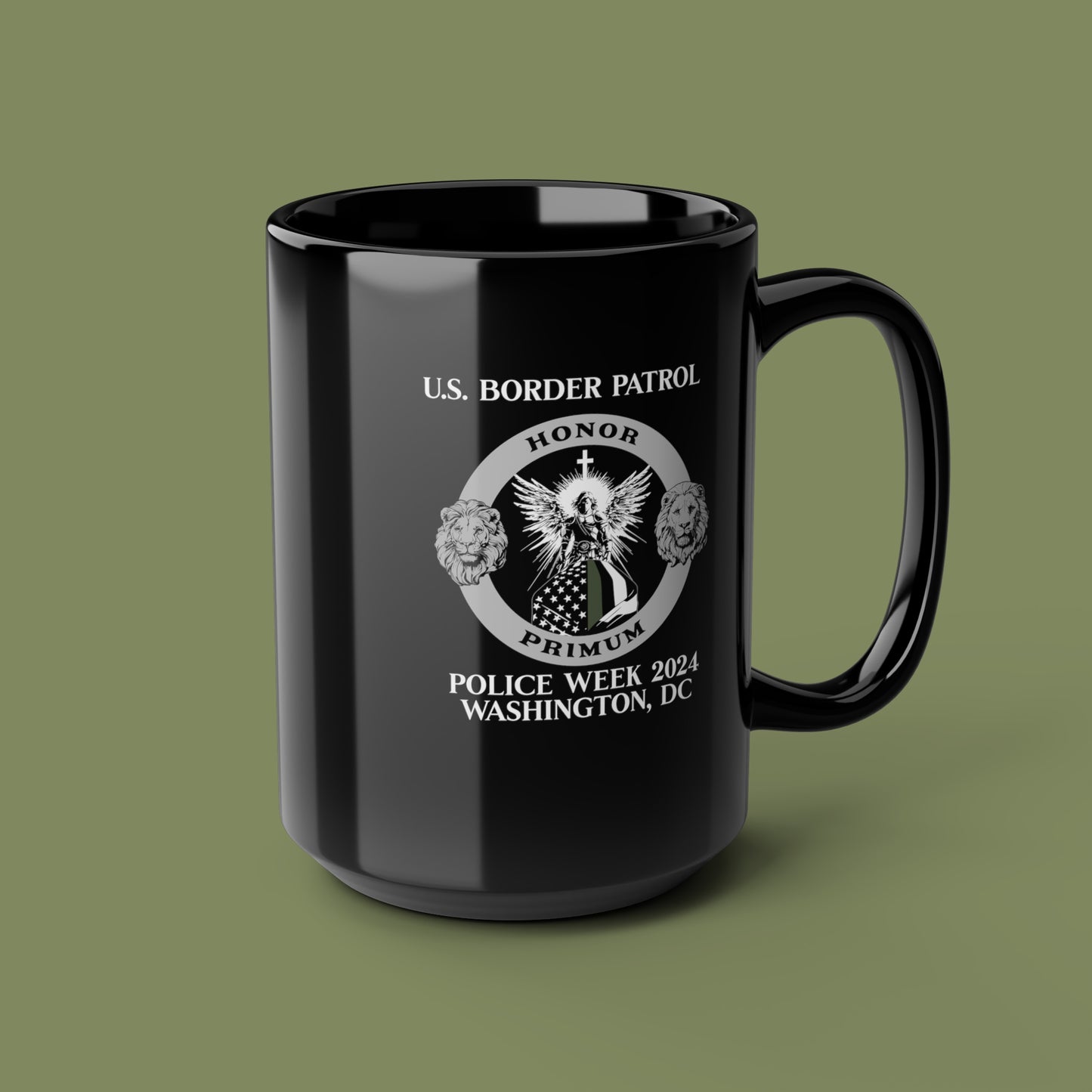 Border Patrol 2024 Valor Memorial Black Mug (15oz)