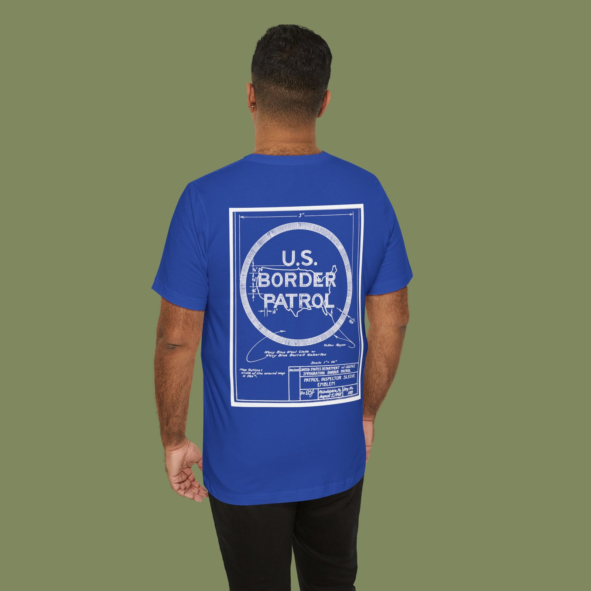 Border Patrol Blue Print T-Shirt