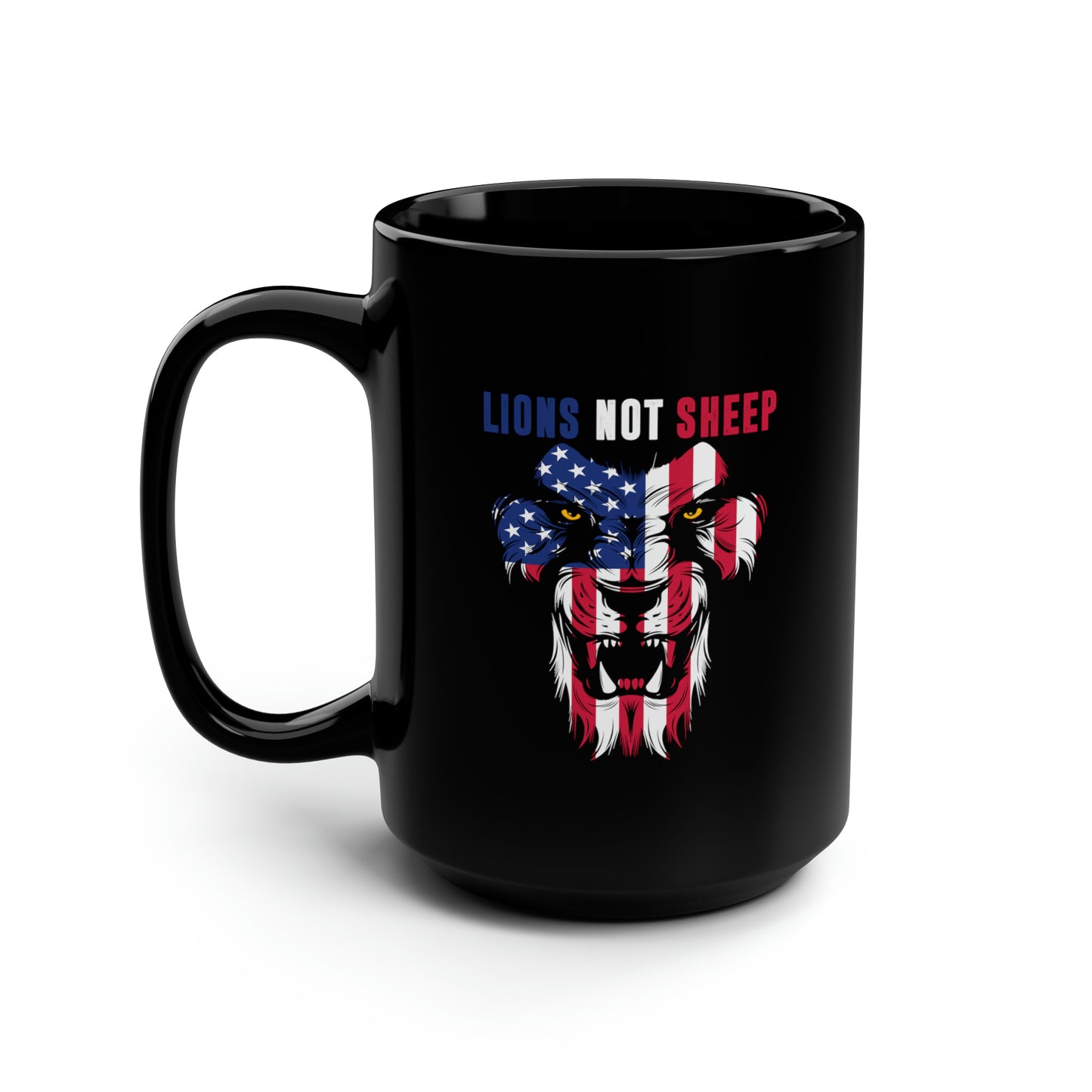 Border Patrol Lions Not Sheep Mug, 15oz 2