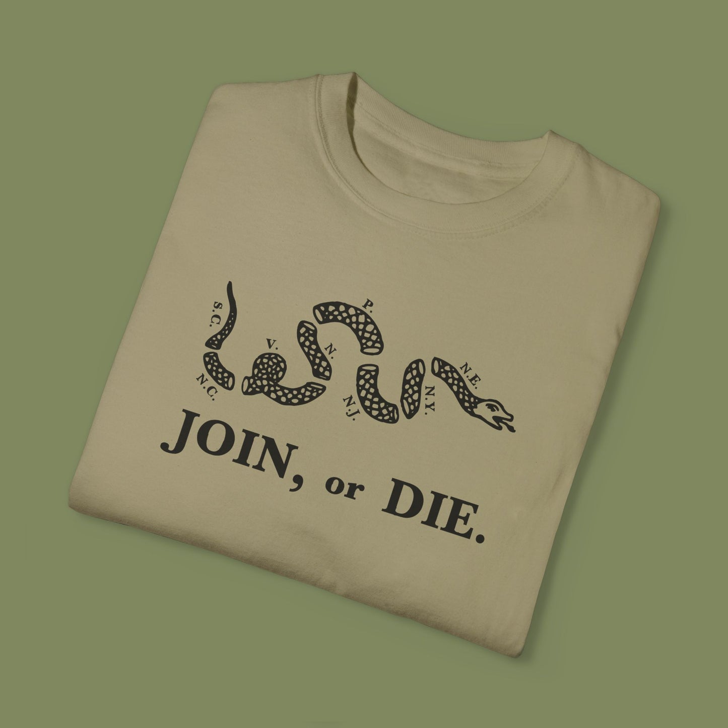 Join or Die Patriotic T-Shirt by Vint Hill Designs