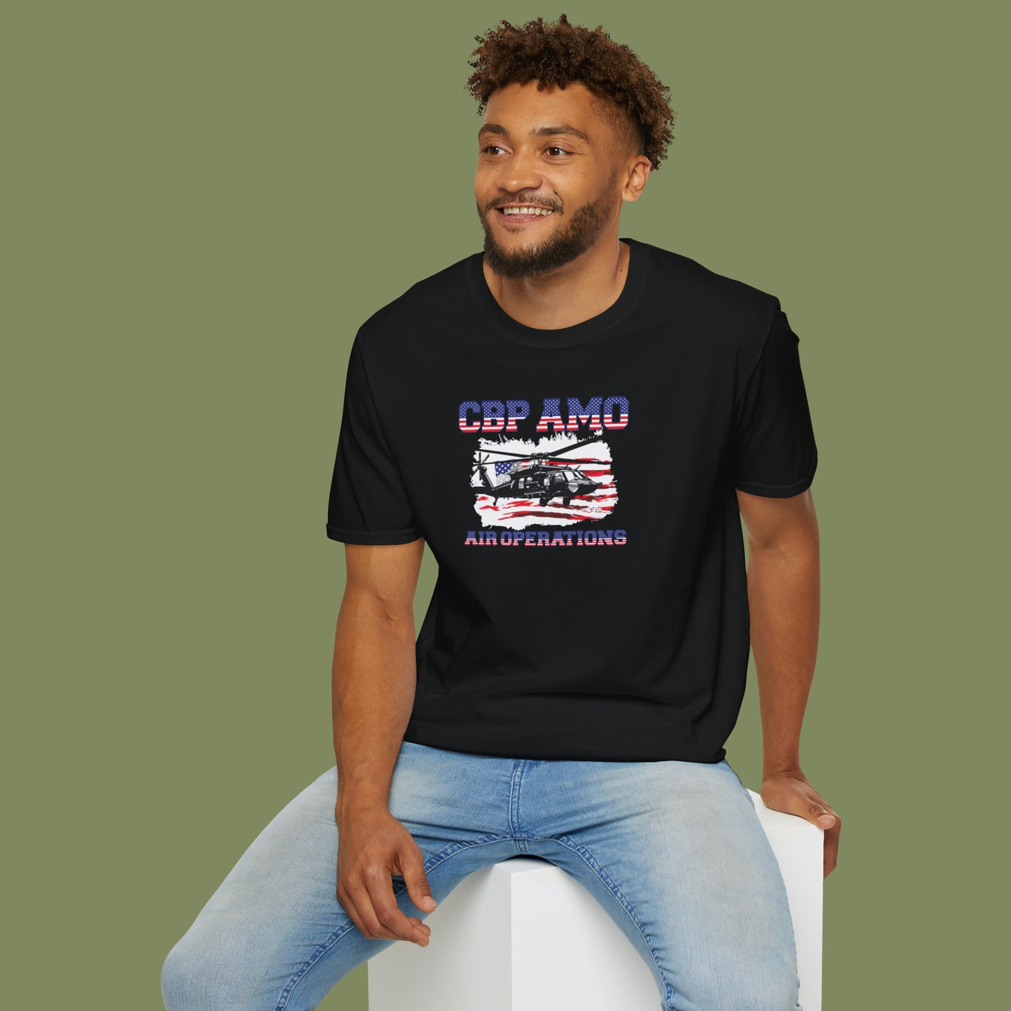 CBP AMO Blackhawk Patriotic T-Shirt