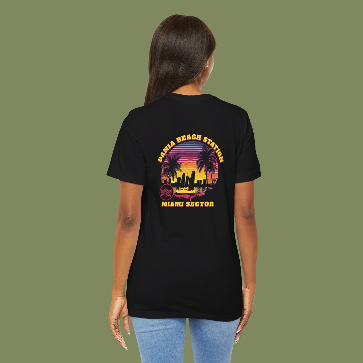 Dania Beach Border Patrol Station MWR Sunset T-Shirt