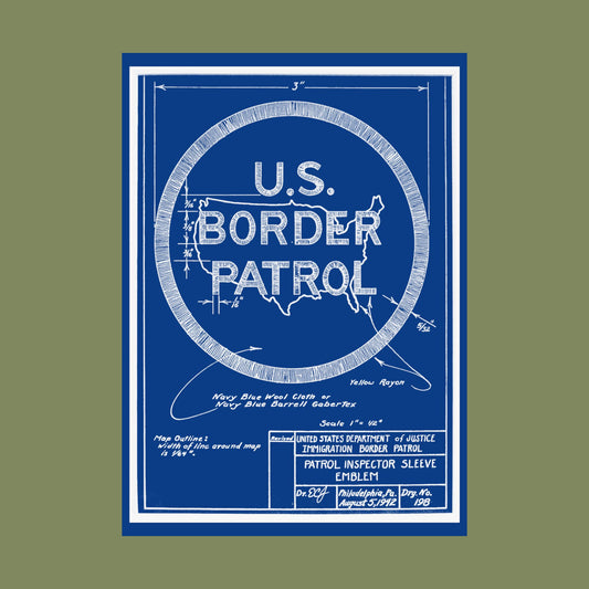 Border Patrol Logo Blue Print Poster