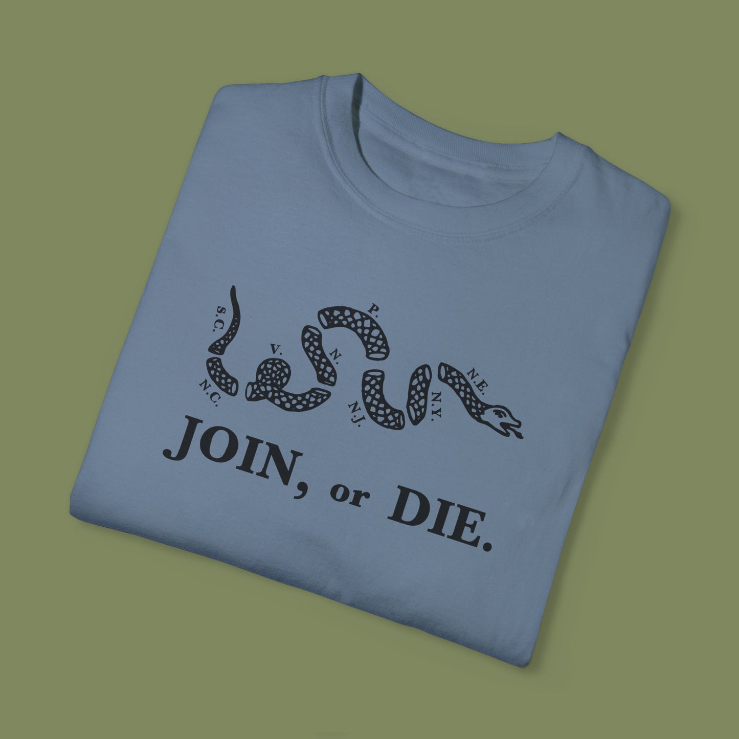 Join or Die Patriotic T-Shirt by Vint Hill Designs