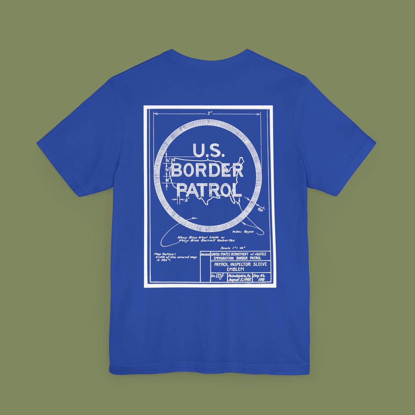 Border Patrol Blue Print T-Shirt