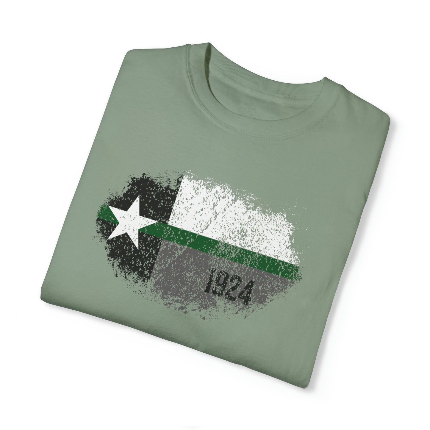 Texas Grunge Thin Green Line Flag Border Patrol T-Shirt 10