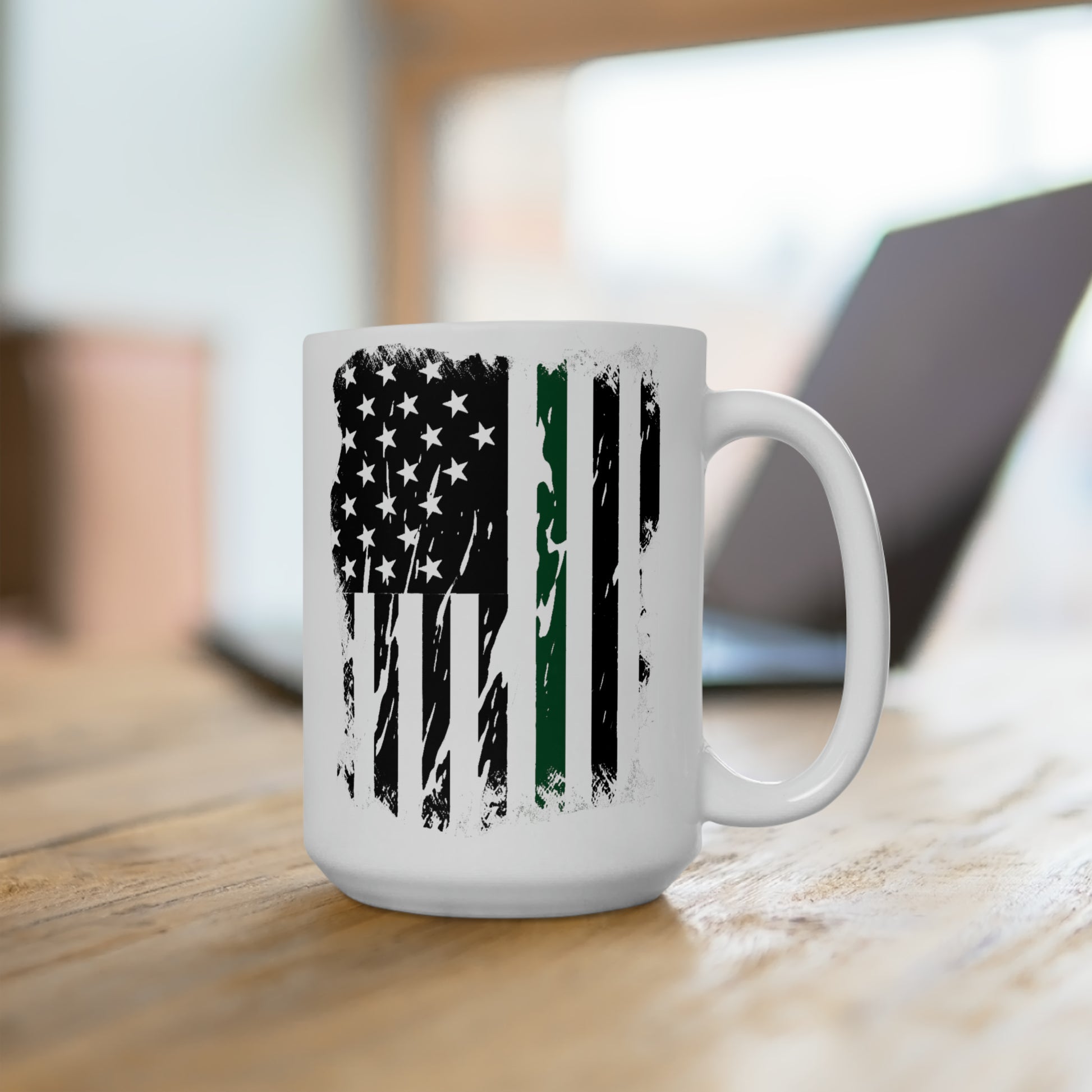 Border Patrol Thin Green Line 15oz Mug