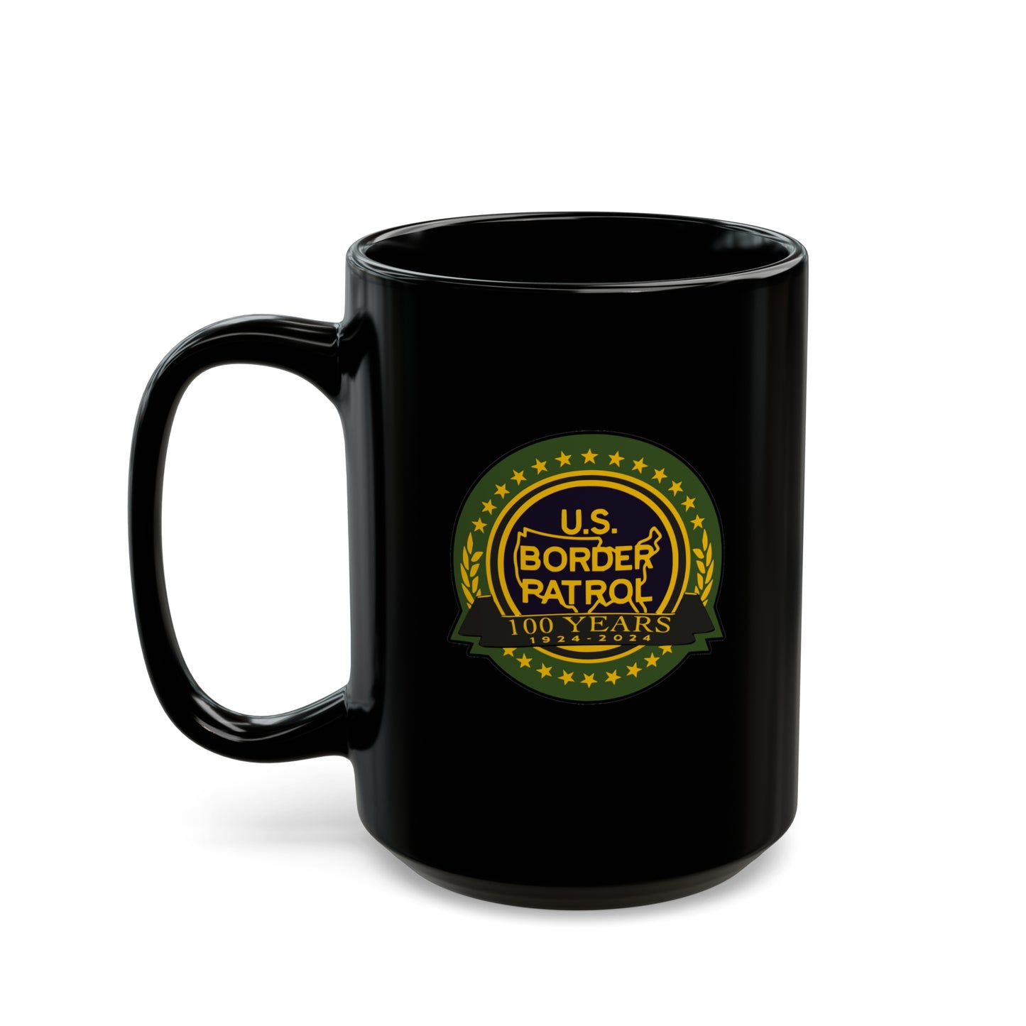 Border Patrol Centennial Black Mug (15oz)