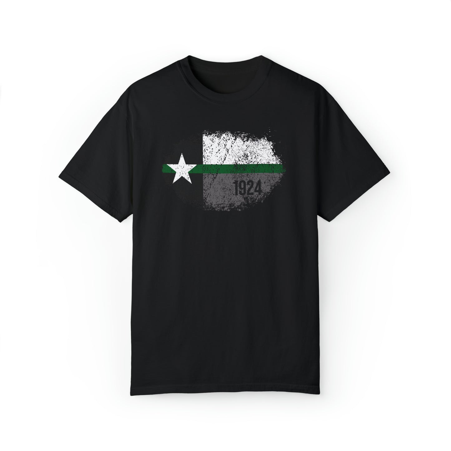 Texas Grunge Thin Green Line Flag Border Patrol T-Shirt 9