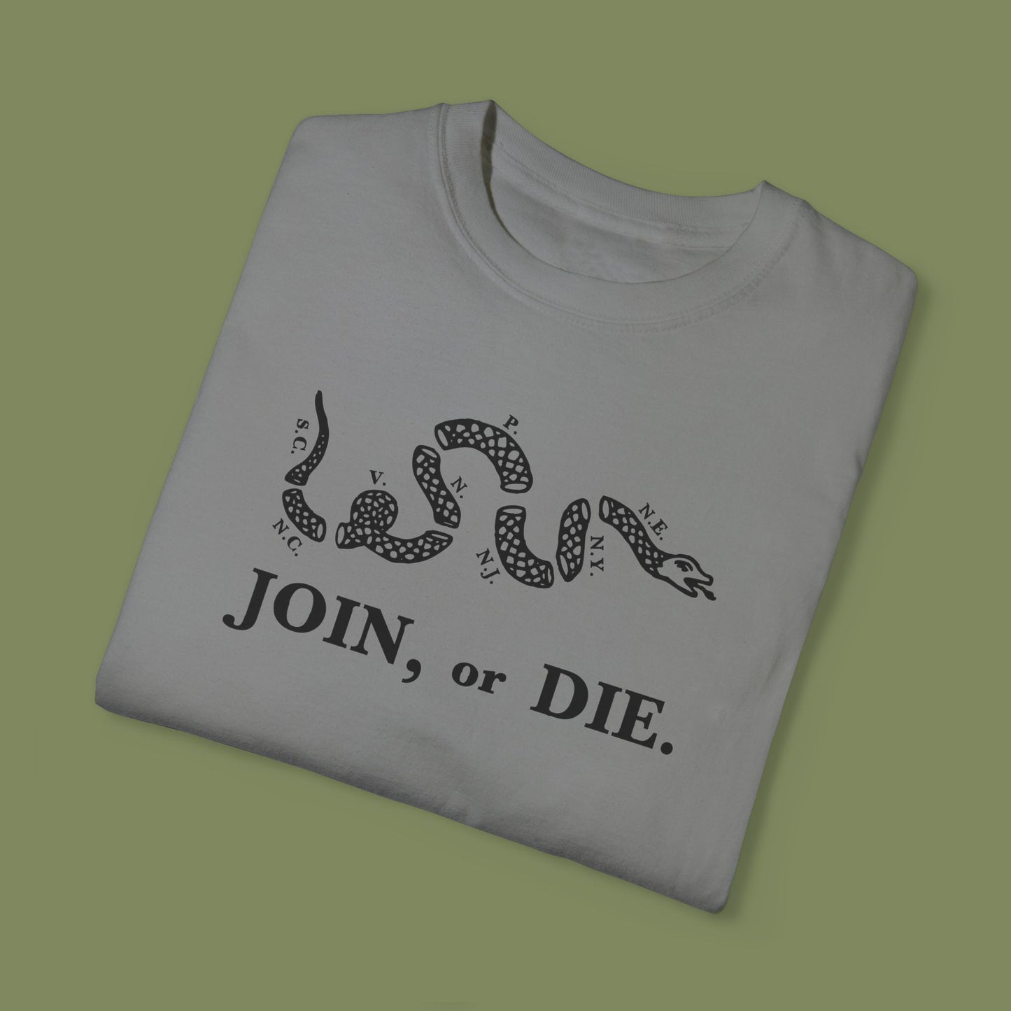 Join or Die Patriotic T-Shirt by Vint Hill Designs