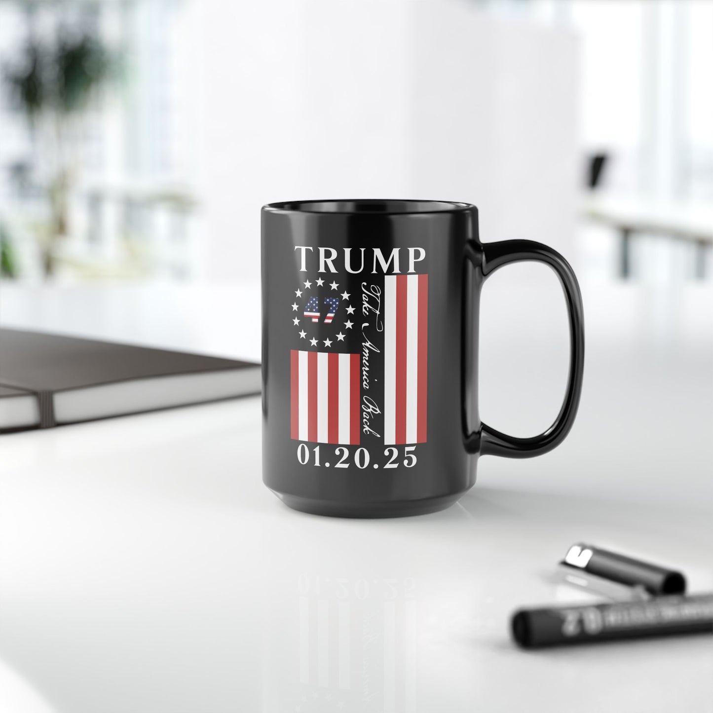 60th Presidential Inauguration Protection Team Black Mug (15oz)