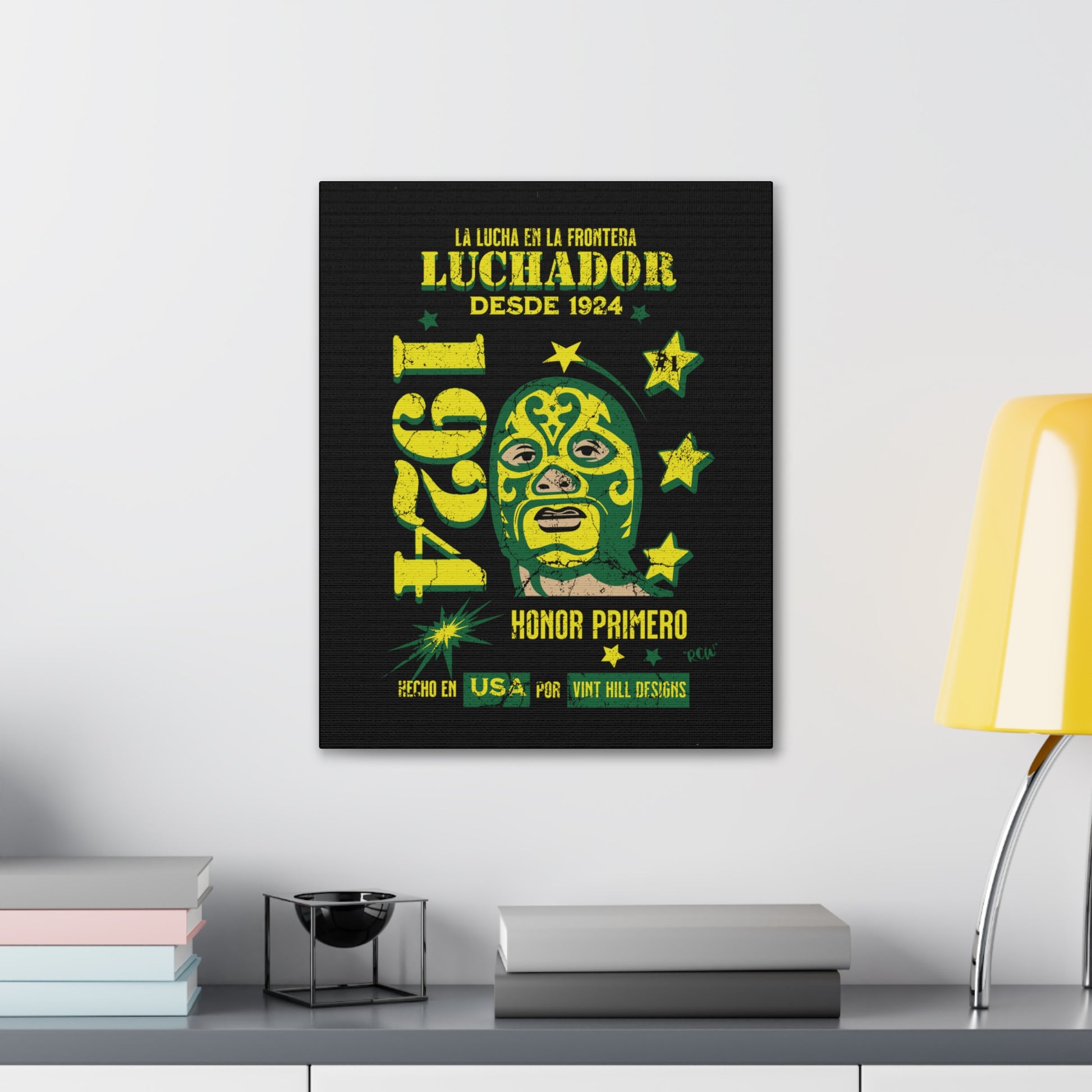 Border Patrol Luchador Print Canvas Art 3