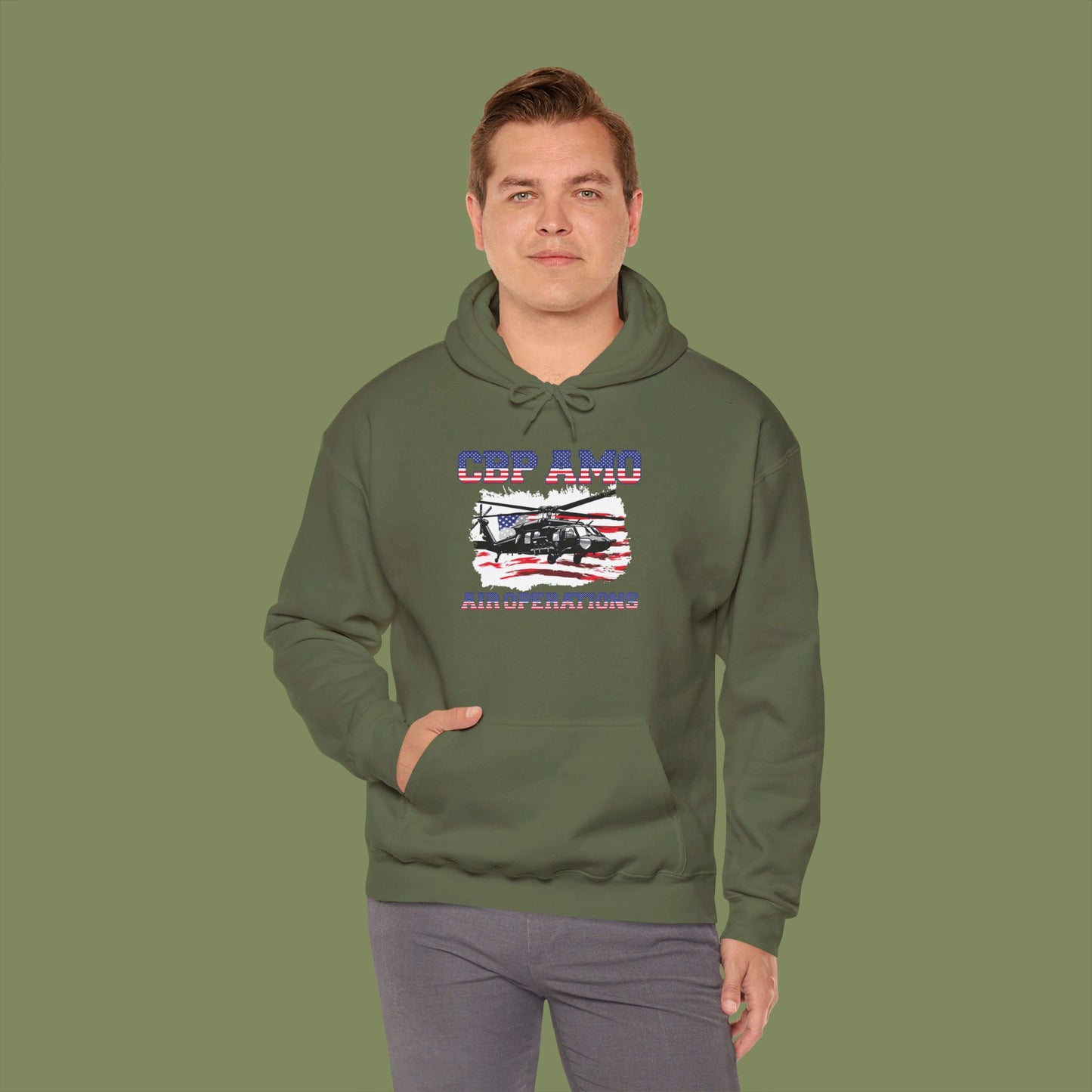 CBP AMO Blackhawk Patriotic Hoodie