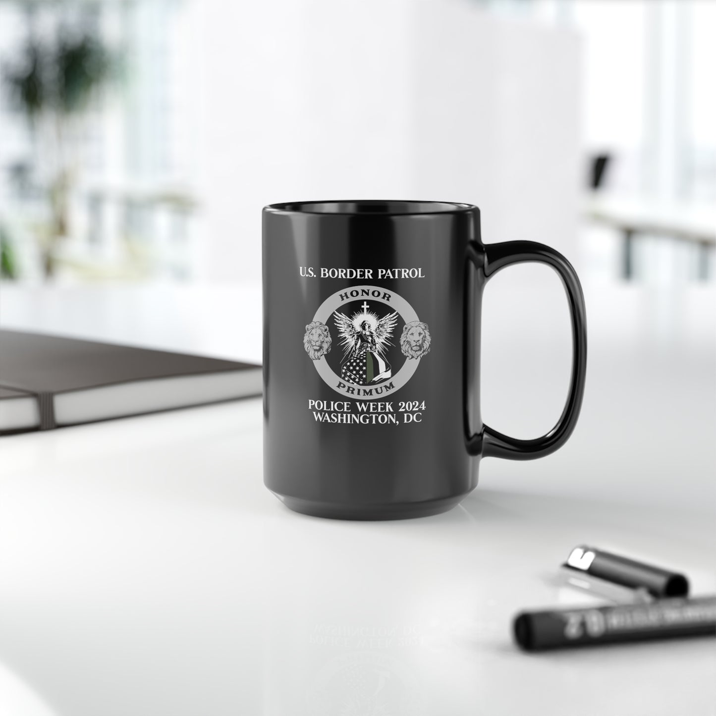 Border Patrol 2024 Valor Memorial Black Mug (15oz)