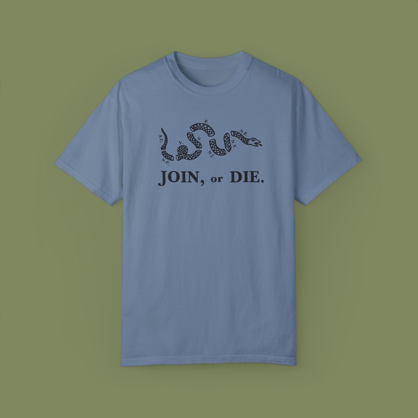 Join or Die Patriotic T-Shirt by Vint Hill Designs