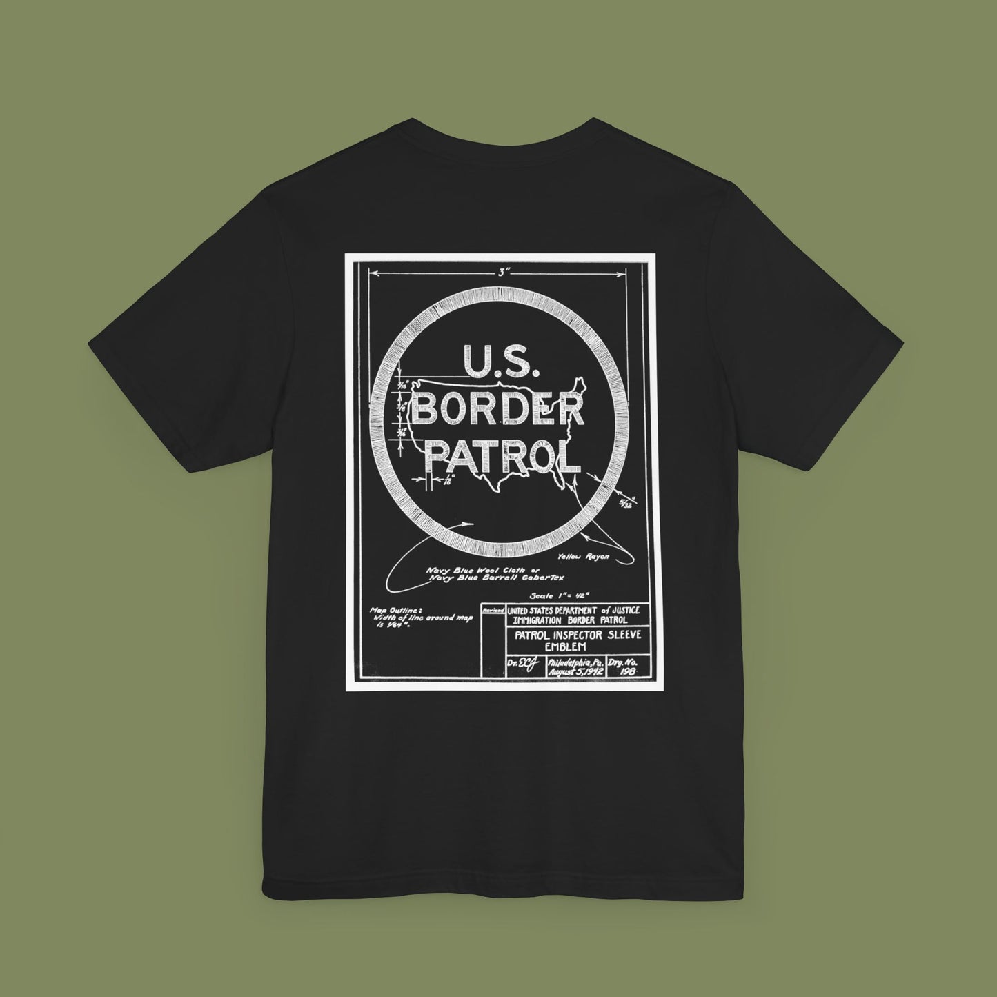 Border Patrol Blue Print T-Shirt