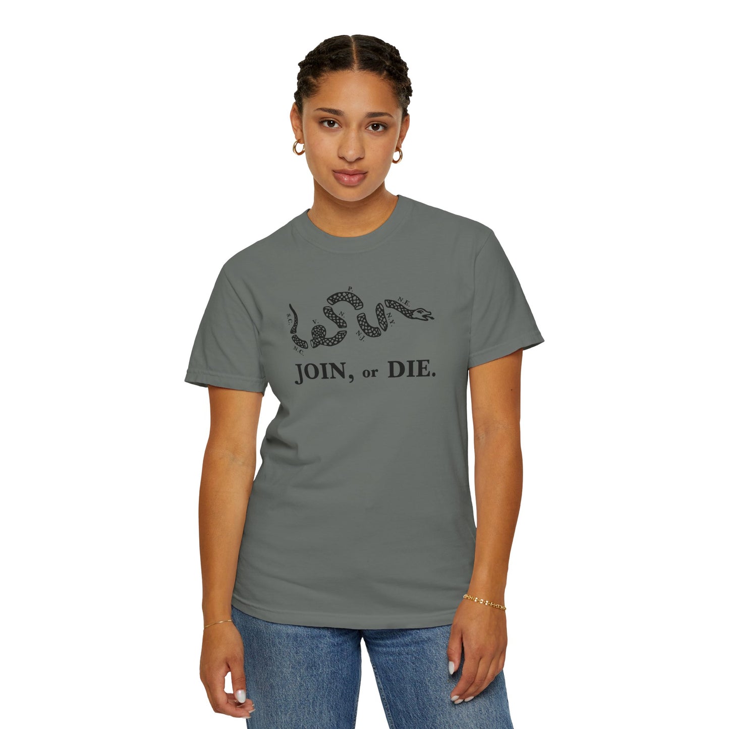 Join or Die Patriotic T-Shirt by Vint Hill Designs