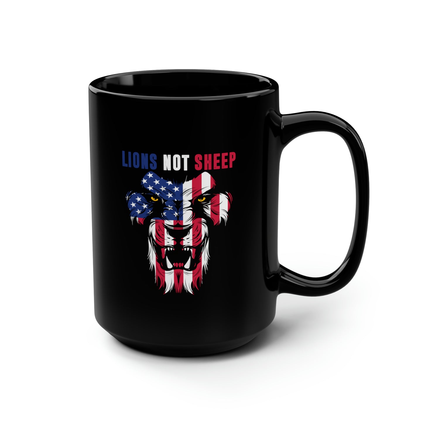 Border Patrol Lions Not Sheep Mug, 15oz 1