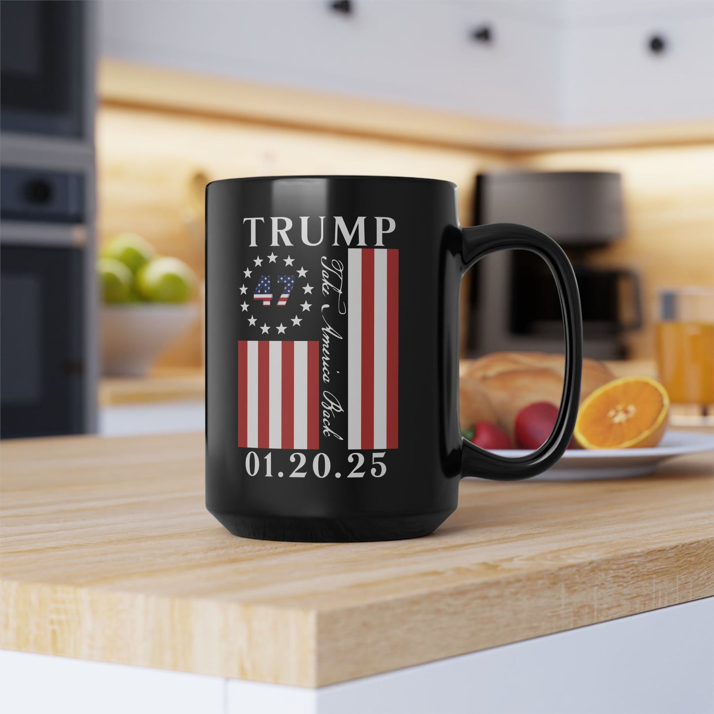 60th Presidential Inauguration Protection Team Black Mug (15oz)