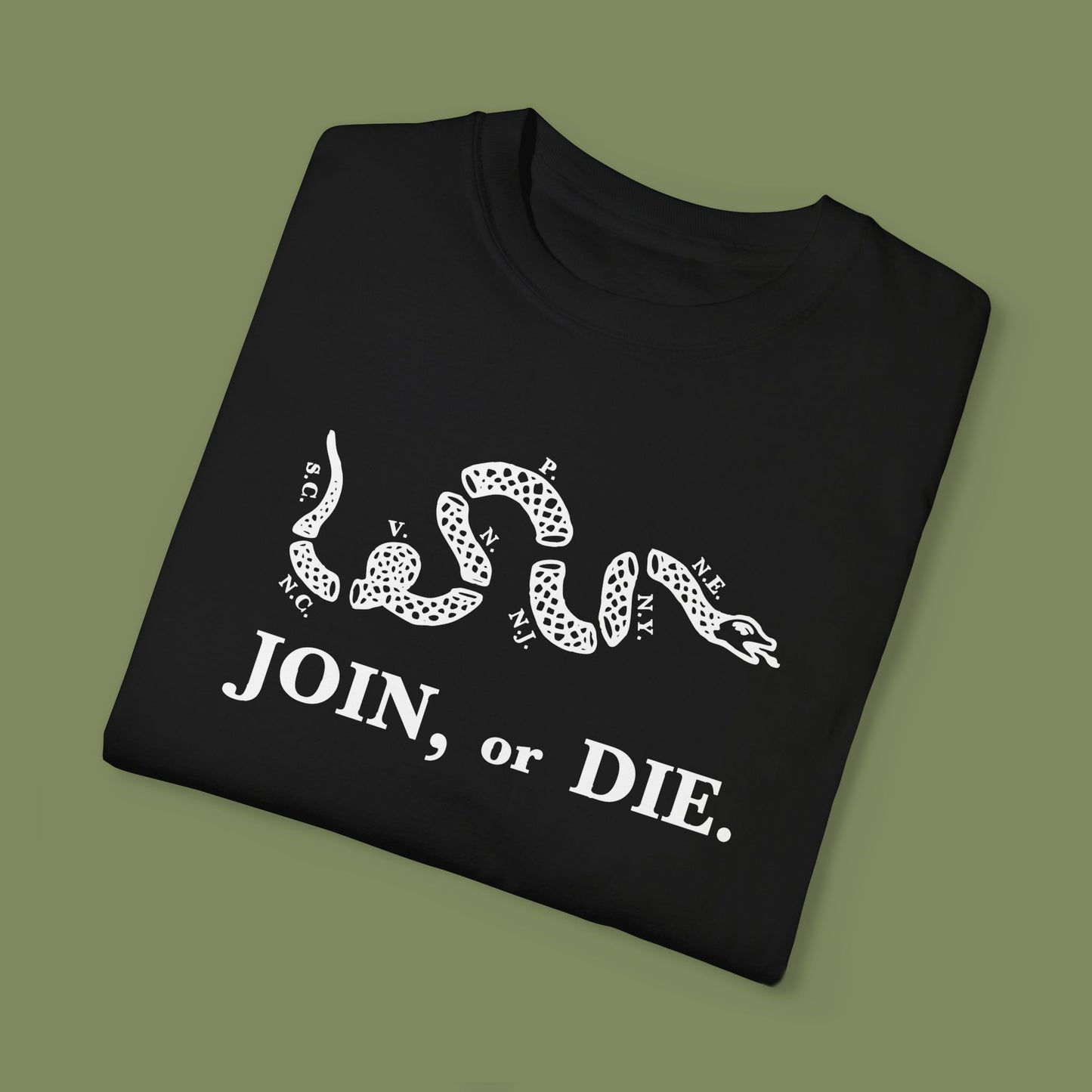 Join or Die Patriotic T-Shirt by Vint Hill Designs