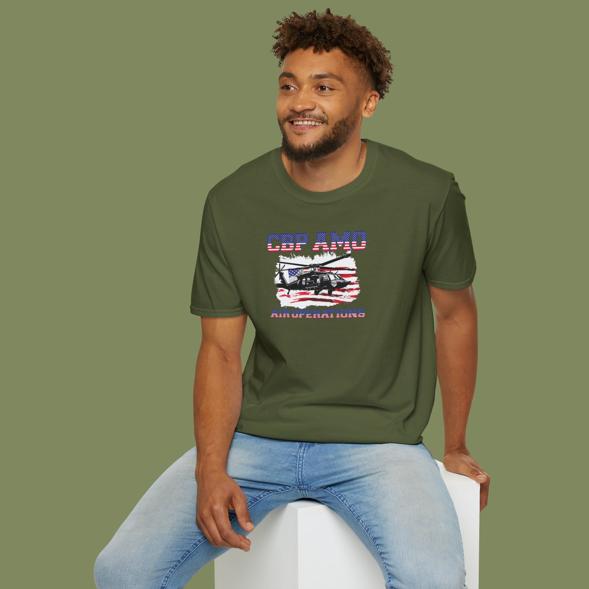 CBP AMO Blackhawk Patriotic T-Shirt