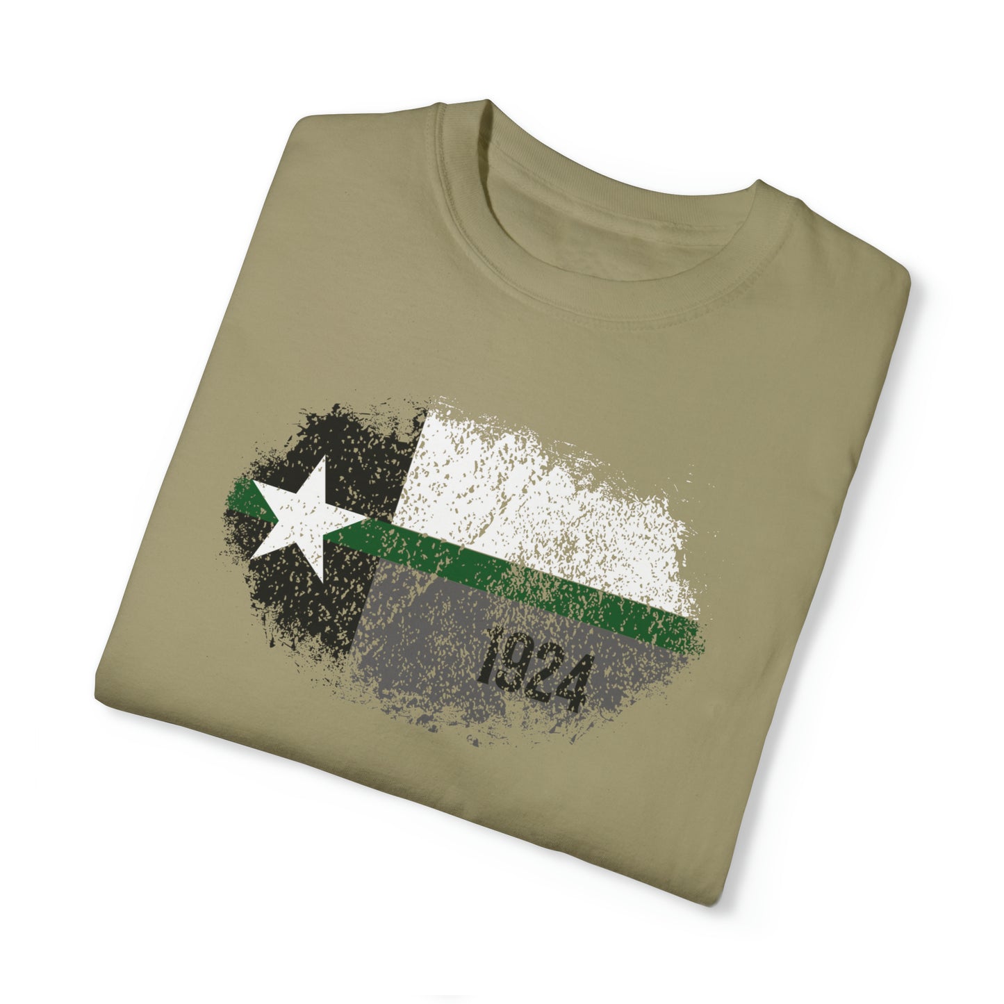 Texas Grunge Thin Green Line Flag Border Patrol T-Shirt 18