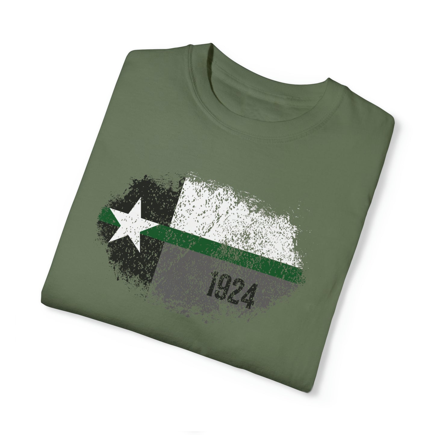 Texas Grunge Thin Green Line Flag Border Patrol T-Shirt 22