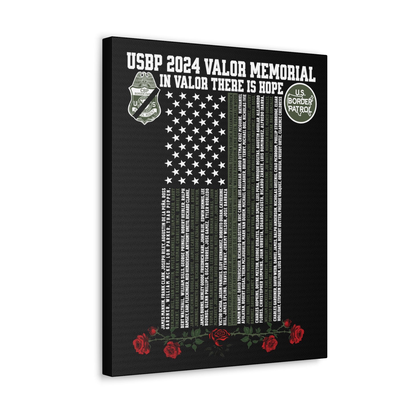 U.S. Border Patrol 2024 Valor Memorial Canvas Art