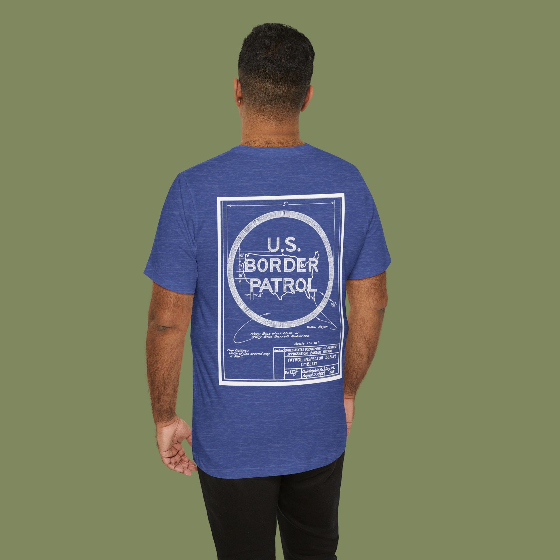 Border Patrol Blue Print T-Shirt