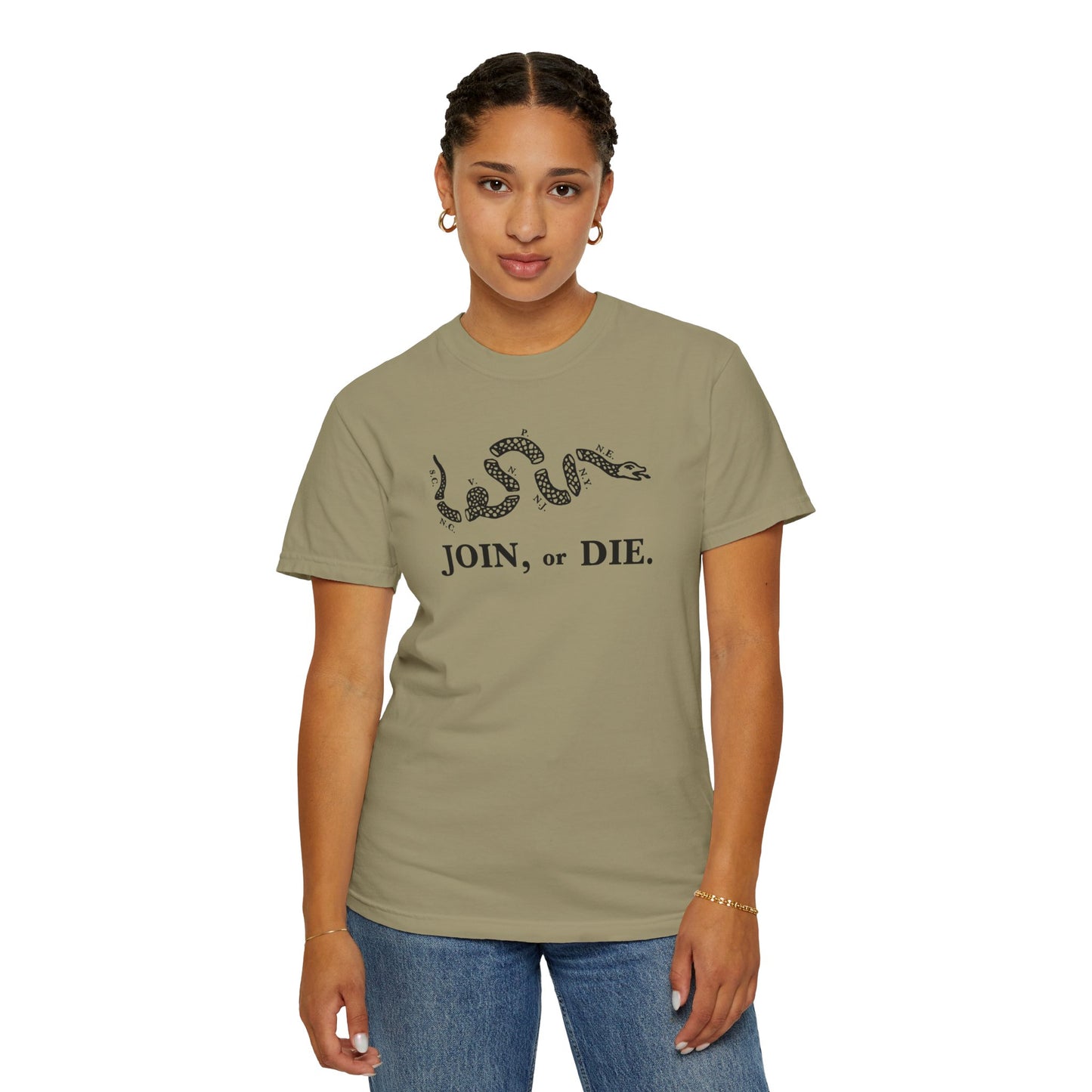 Join or Die Patriotic T-Shirt by Vint Hill Designs