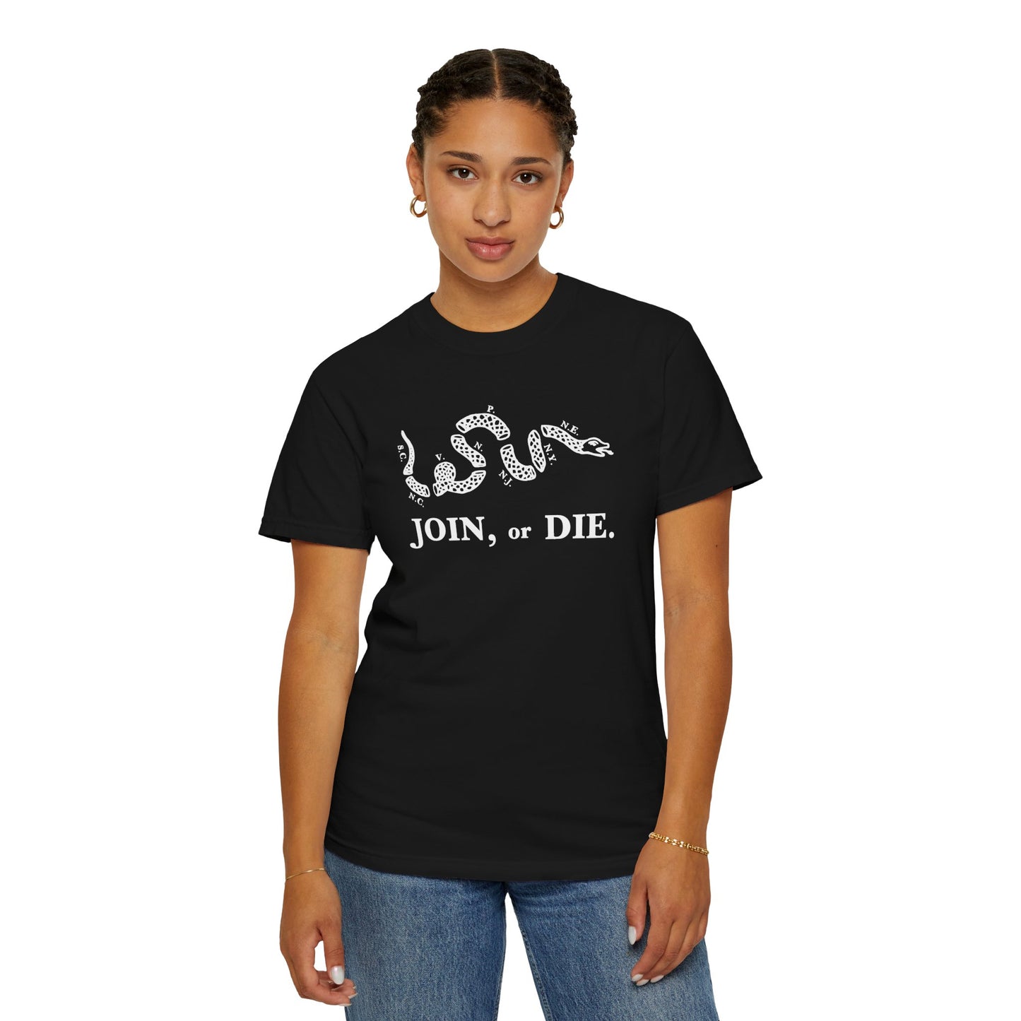 Join or Die Patriotic T-Shirt by Vint Hill Designs