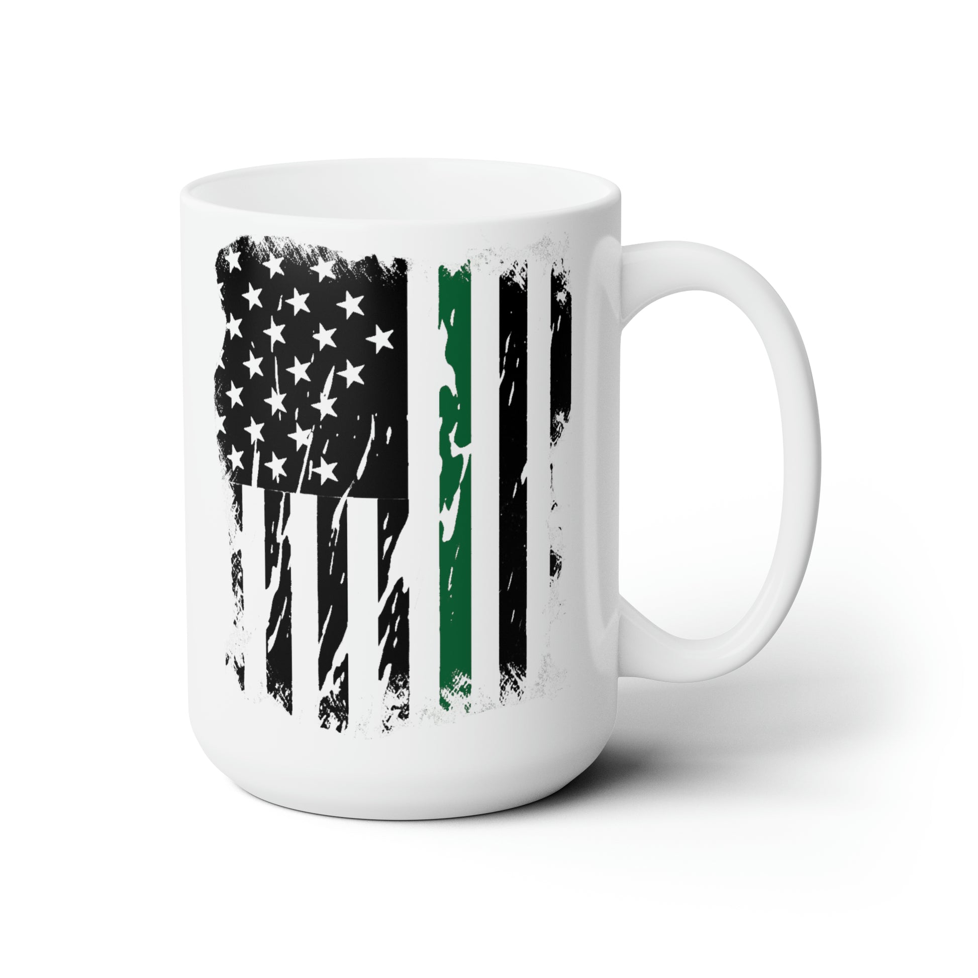 Border Patrol Thin Green Line 15oz Mug 2