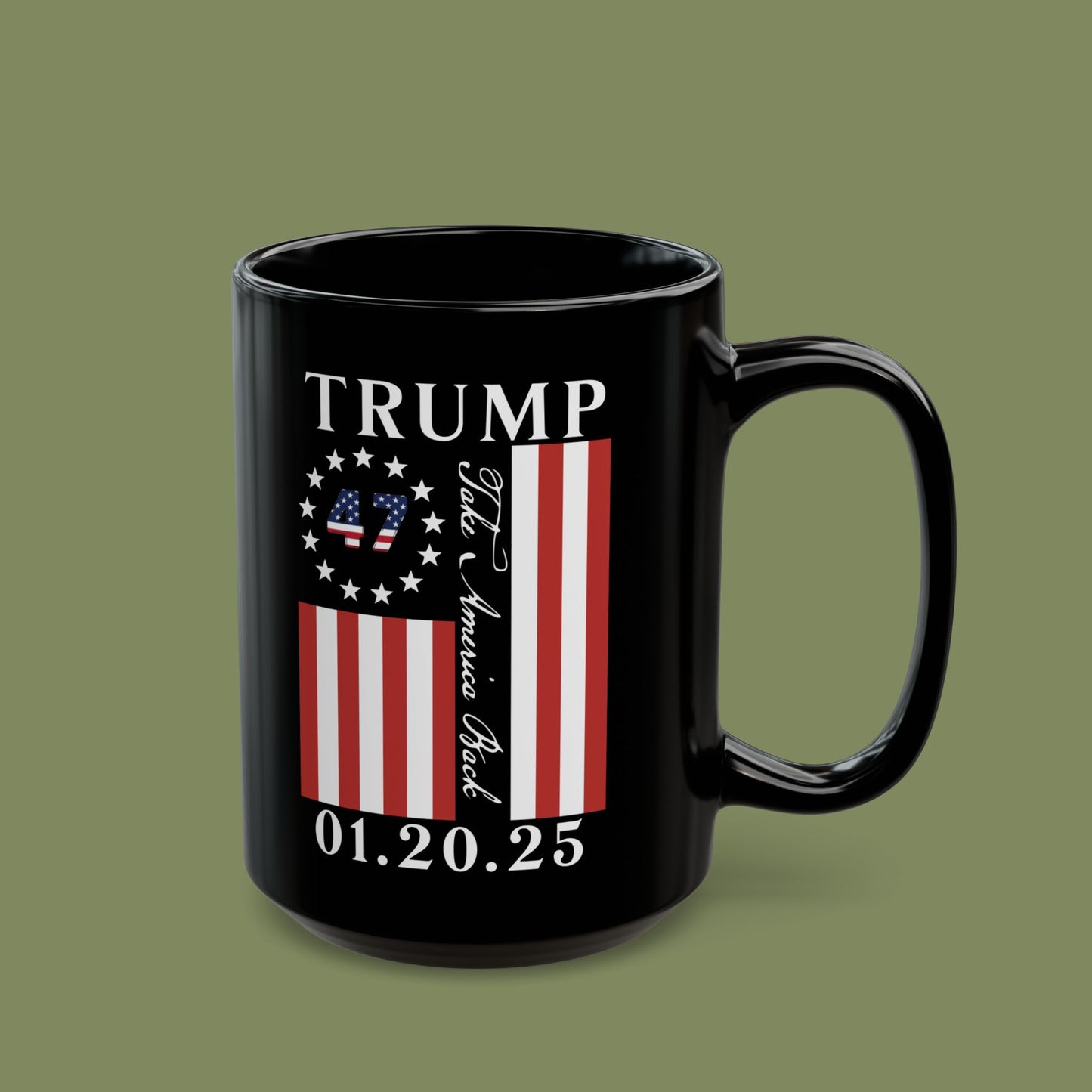 60th Presidential Inauguration Protection Team Black Mug (15oz)