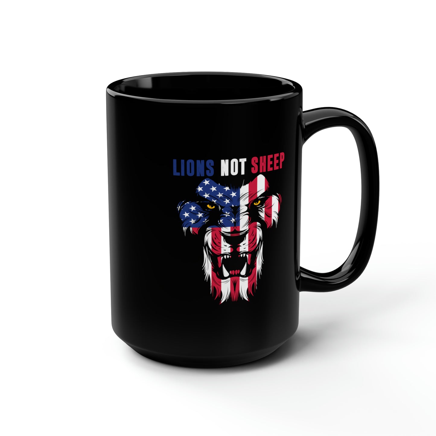 Border Patrol Lions Not Sheep Mug, 15oz