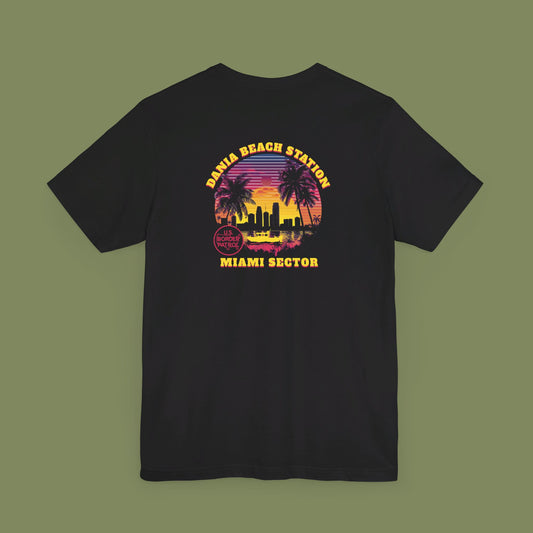 Dania Beach Border Patrol Station MWR Sunset T-Shirt