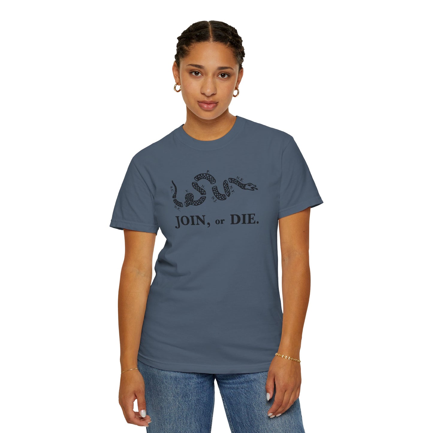 Join or Die Patriotic T-Shirt by Vint Hill Designs