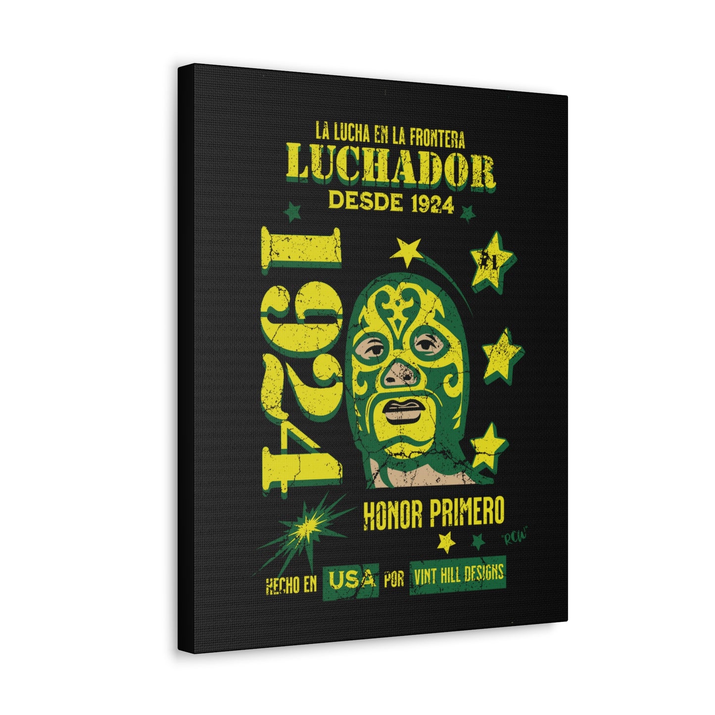 Border Patrol Luchador Print Canvas Art 2