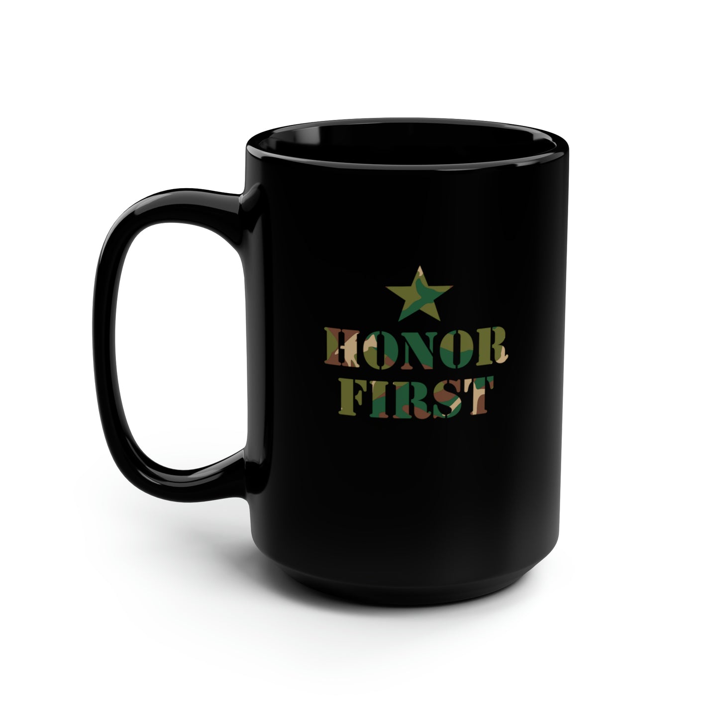 Border Patrol Honor First Camo Black Mug