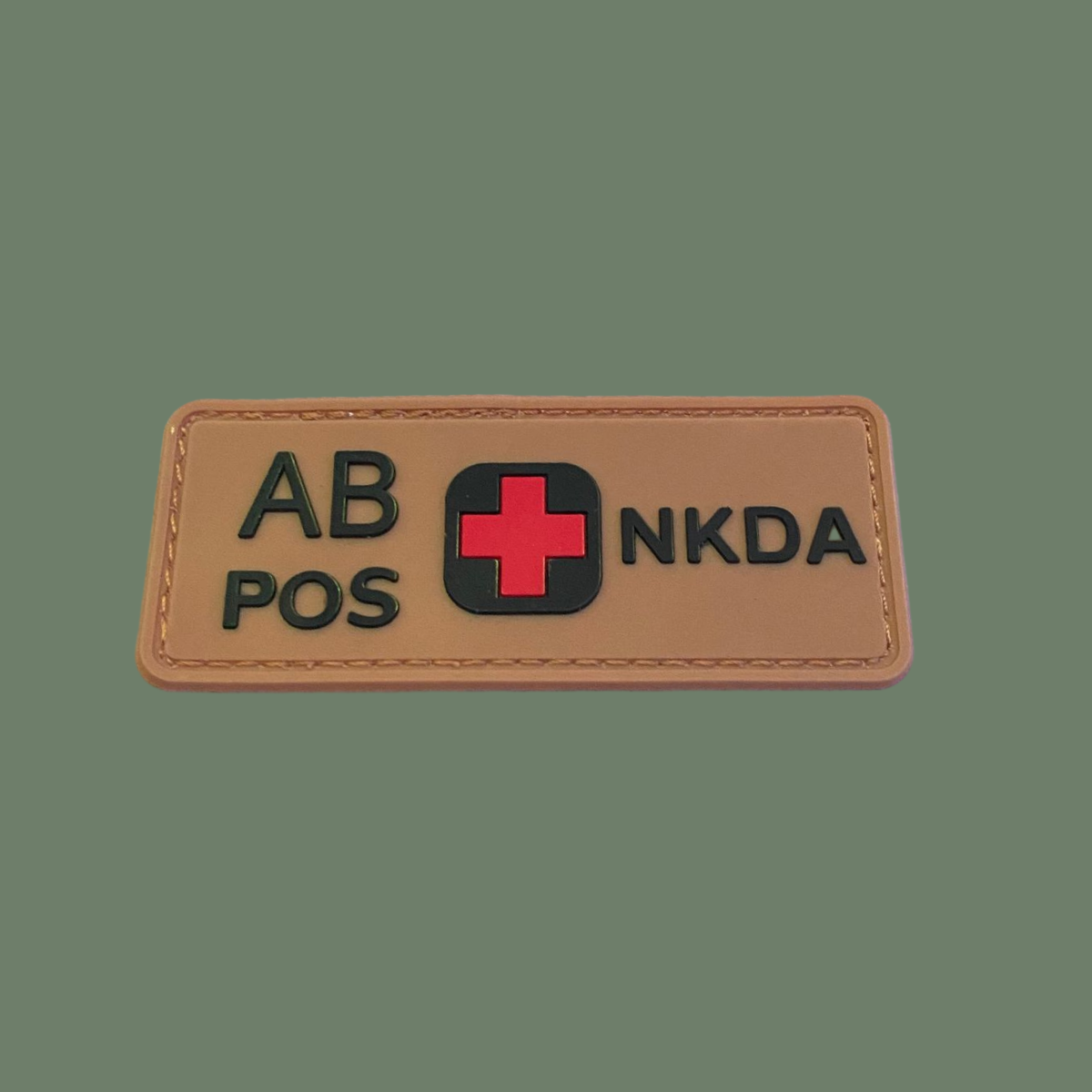 Border Patrol Blood Type Patch Tan AB Pos