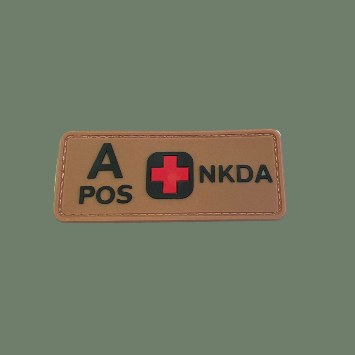 Border Patrol Blood Type Patch tan A Pos