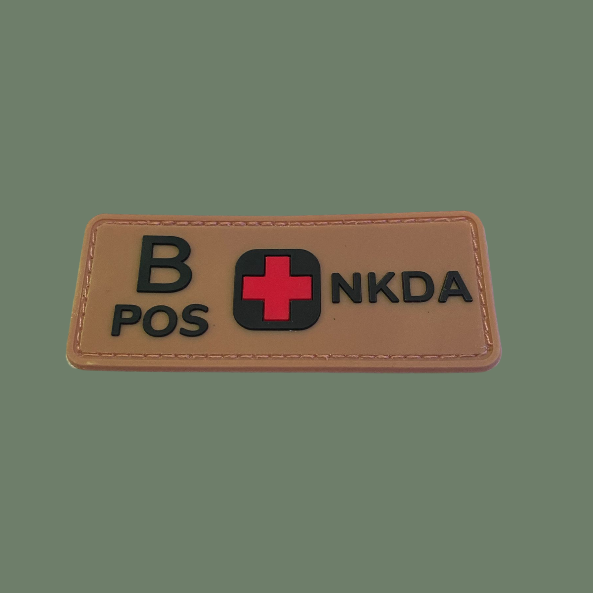 Border Patrol Blood Type Patch Tan B Pos