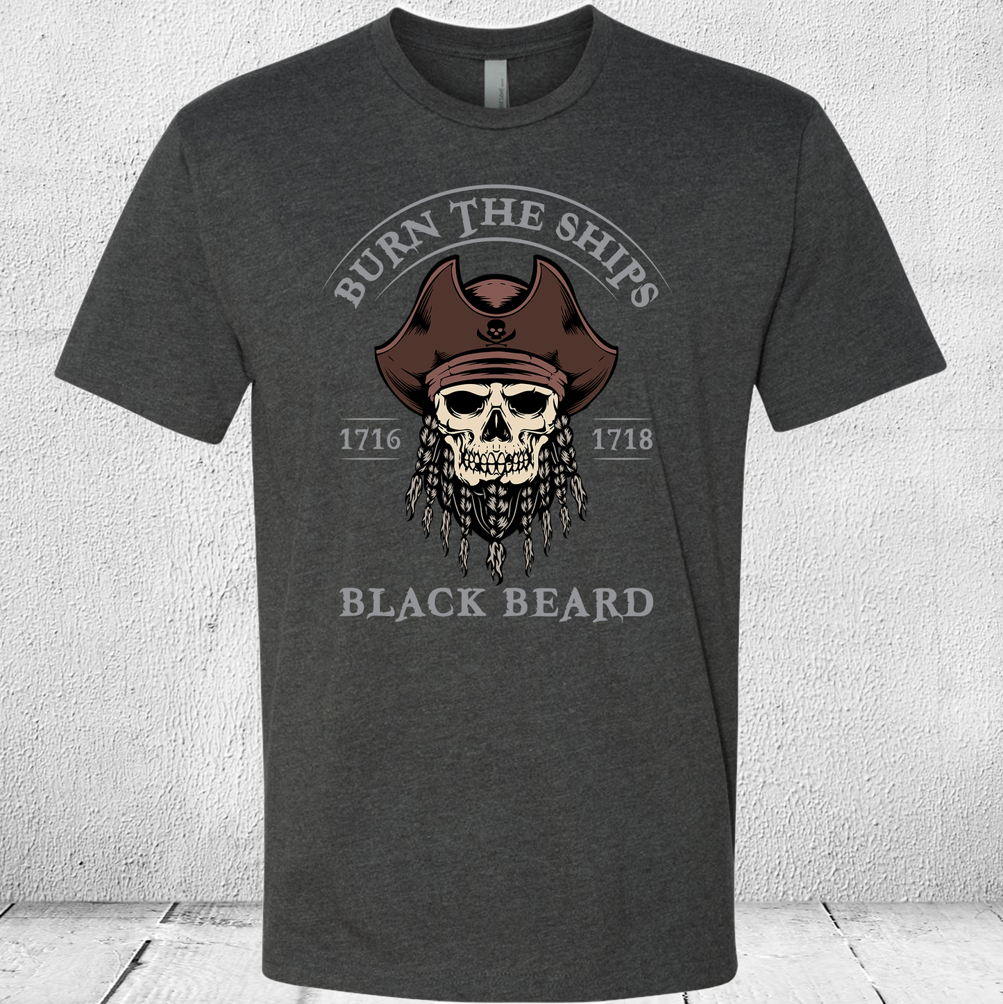 Black Beard Burn The Ships Tee