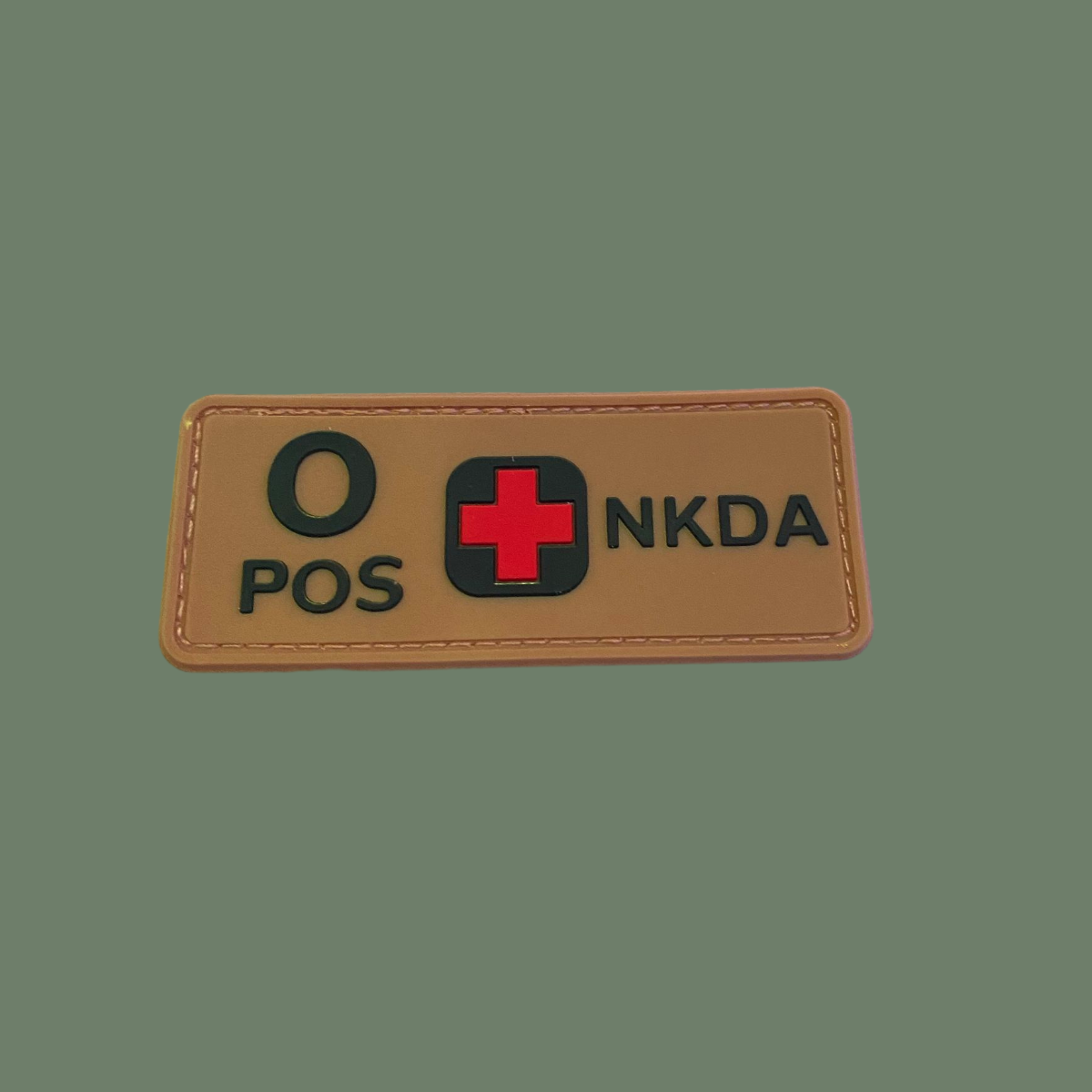 Border Patrol Blood Type Patch Tan O Pos