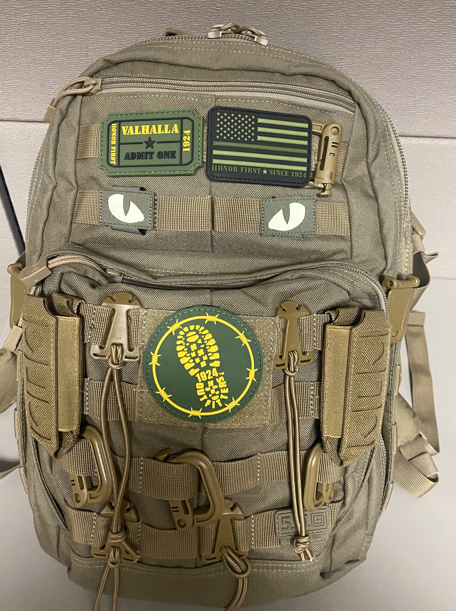 Border Patrol Cat Eyes on Backpack