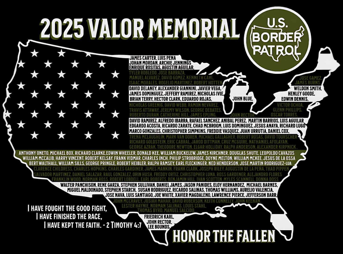 2025 Border Patrol Valor Memorial Shirt